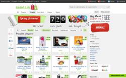 Coupons, bargains and local deals are displayed on the homepage.